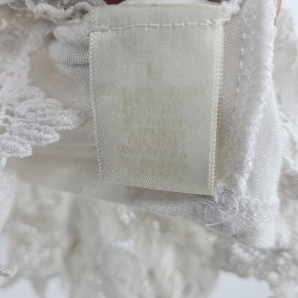 Arden B Women Y2K Boho Coastal Cowgirl Festival Romantic Lace Scalloped Hem L - Picture 7 of 9